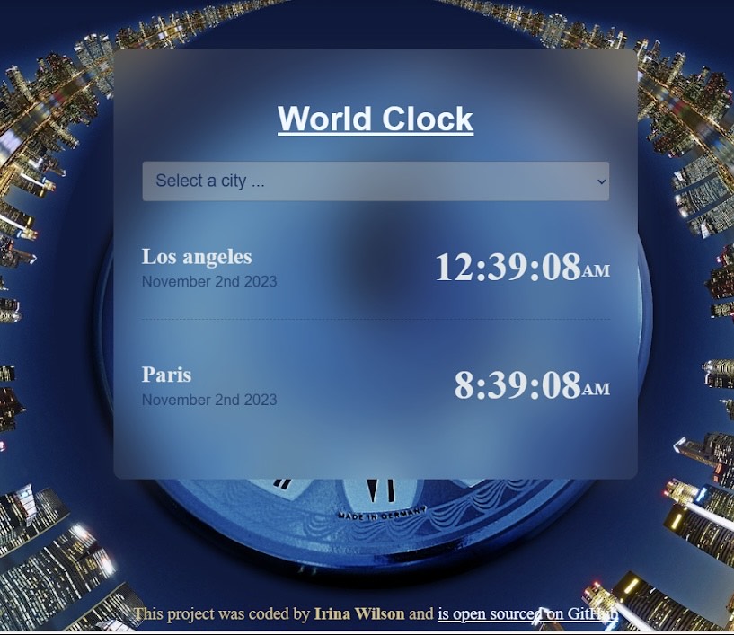 World Clock project